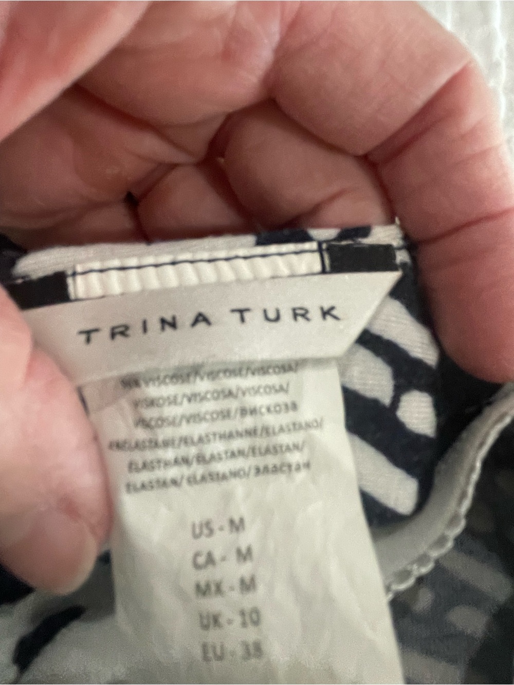 Trina Turk Blue and White One-Piece swimsuit and matching coverup dress - Picture 7 of 7